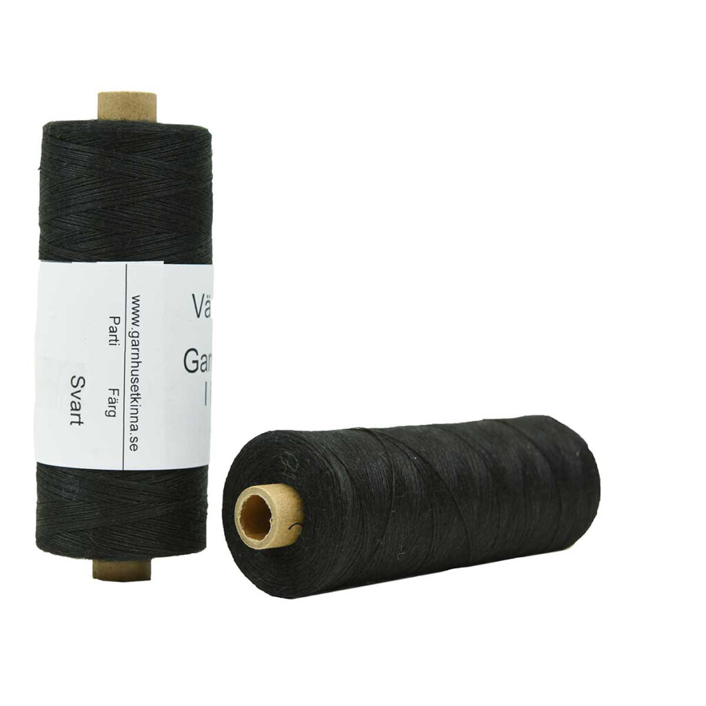 Garnhuset Linen 12/1 - SVART - Black