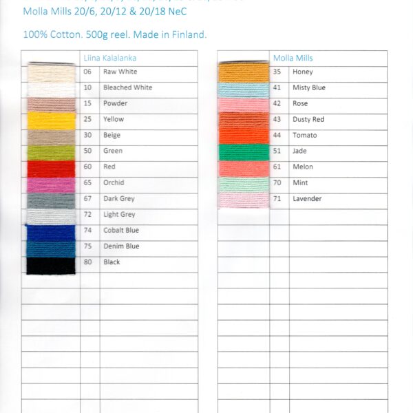 Digital Shade Card - Liina Kalalanka and Molla Mills