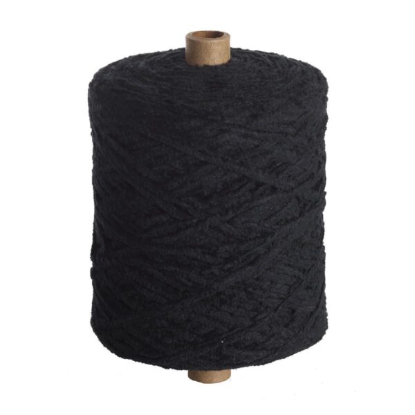 Garnhuset Chenille - Black - SVART