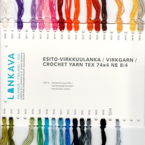 Shade Card - Lankava Mercerised Cotton 8/4