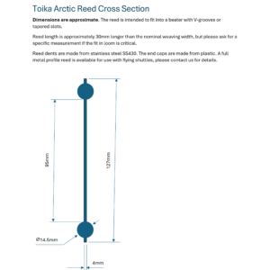 Toika Arctic Stainless Steel Reeds - Imperial Sizes - Image 2