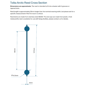 Toika Arctic Stainless Steel Reeds - Imperial Sizes - Image 2