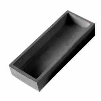 Black rectangular cupped rubber foot.