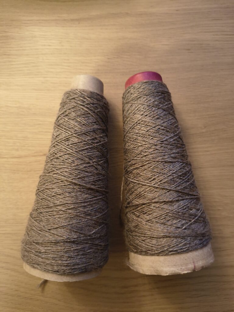 Cone ends of Jagger Spun Superwash Wool 14/4 NeK - Hazelnut