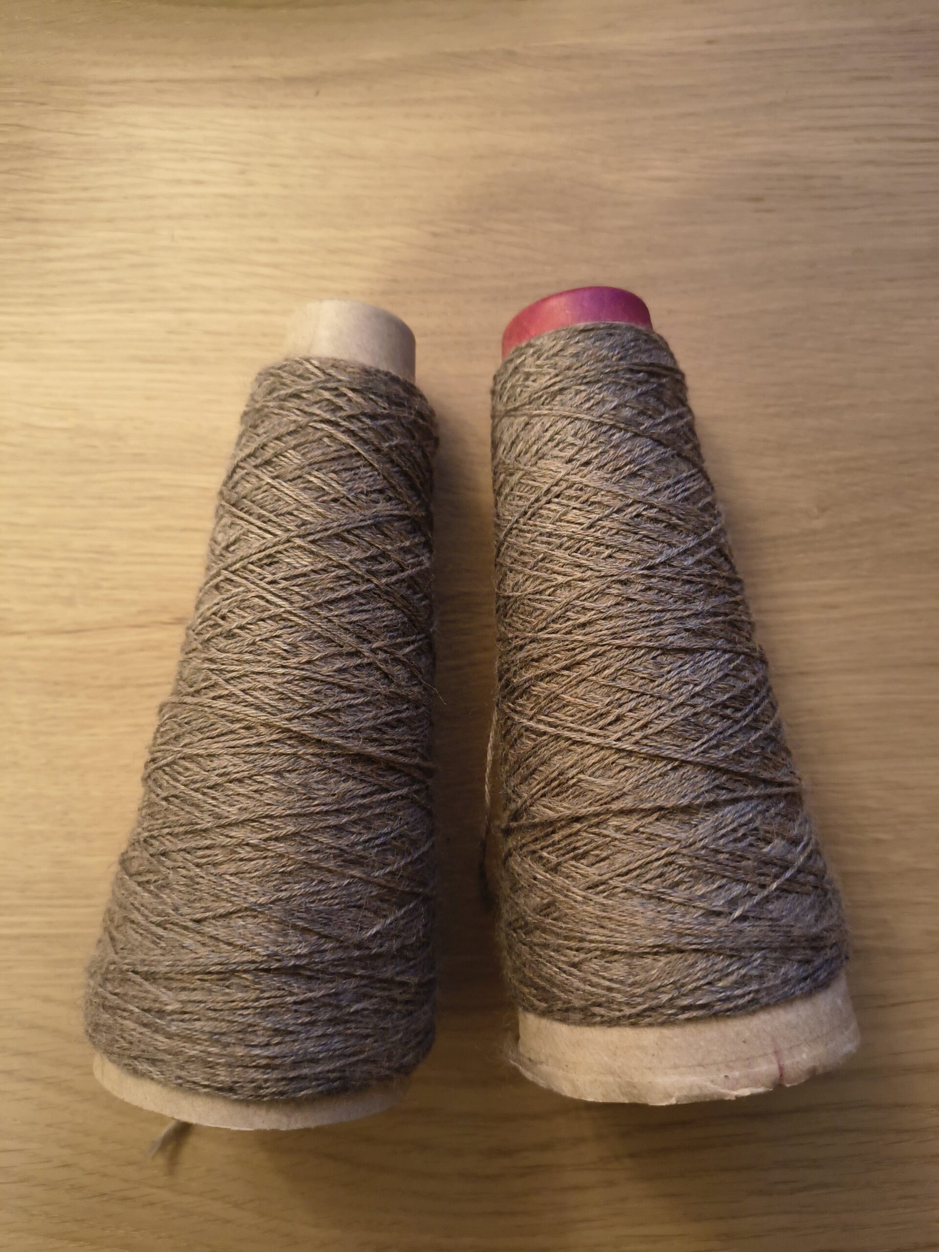 Cone ends of Jagger Spun Superwash Wool 14/4 NeK - Hazelnut - Image 1