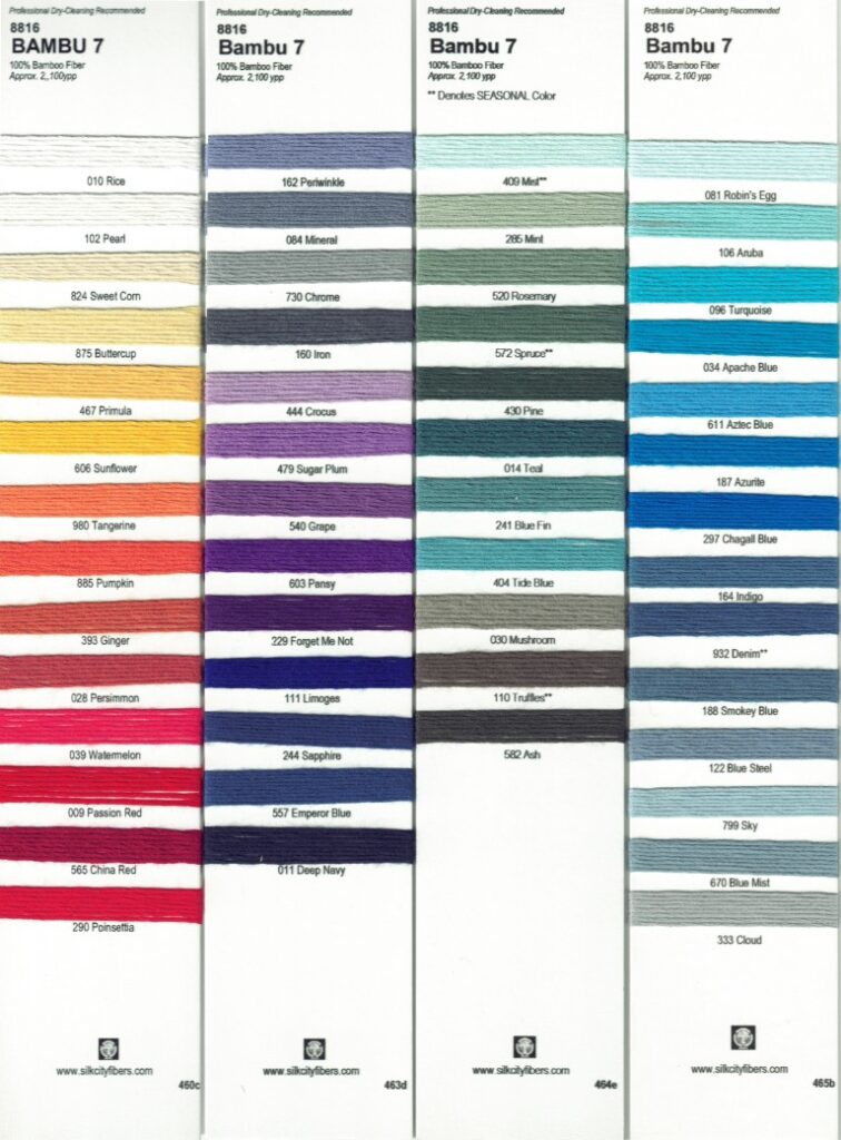 Digital Colour Cards for Bambu 7 100% Bamboo Digital Colour Cards for Bambu 7 100% Bamboo