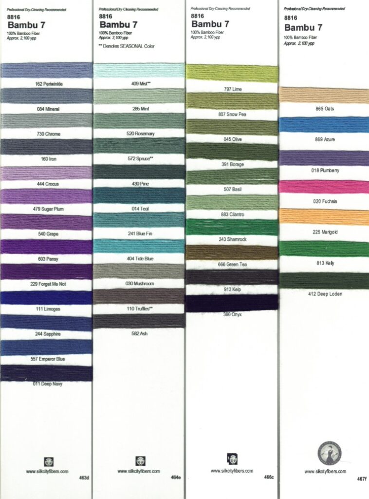 Digital Colour Cards for Bambu 7 100% Bamboo Digital Colour Cards for Bambu 7 100% Bamboo