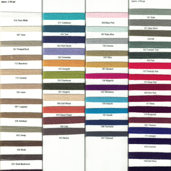 Digital Colour Cards for Perle Mercerised Cotton 5/2 NeC